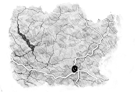 Map of Kupiansk region, base layer