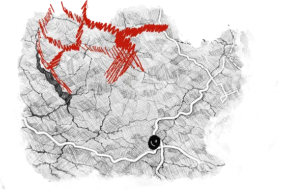 Map layer: explosions reported